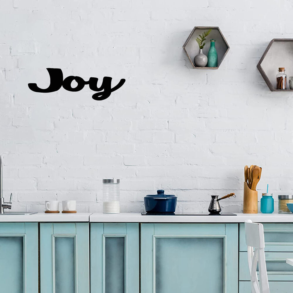 Joy Word Metal Wall Art | 9" Long X 4" High