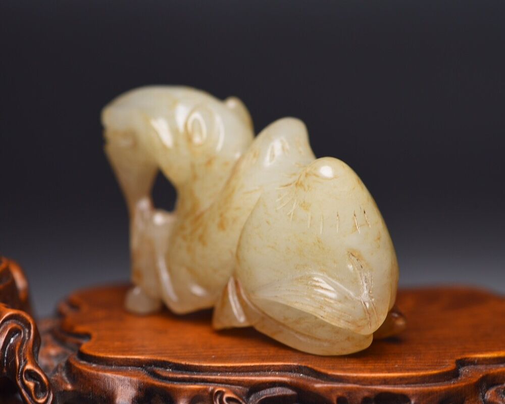 Chinese Old Natural Jade Hand Carved Hetian Jade Camel Figurine Statue Nice Art