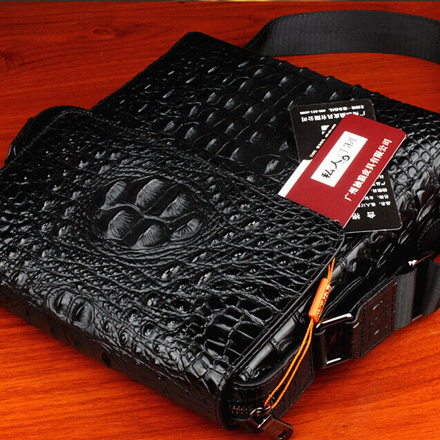 Alligator Crocodile Skin Shoulder Messenger bags, Men's Luxury Bag