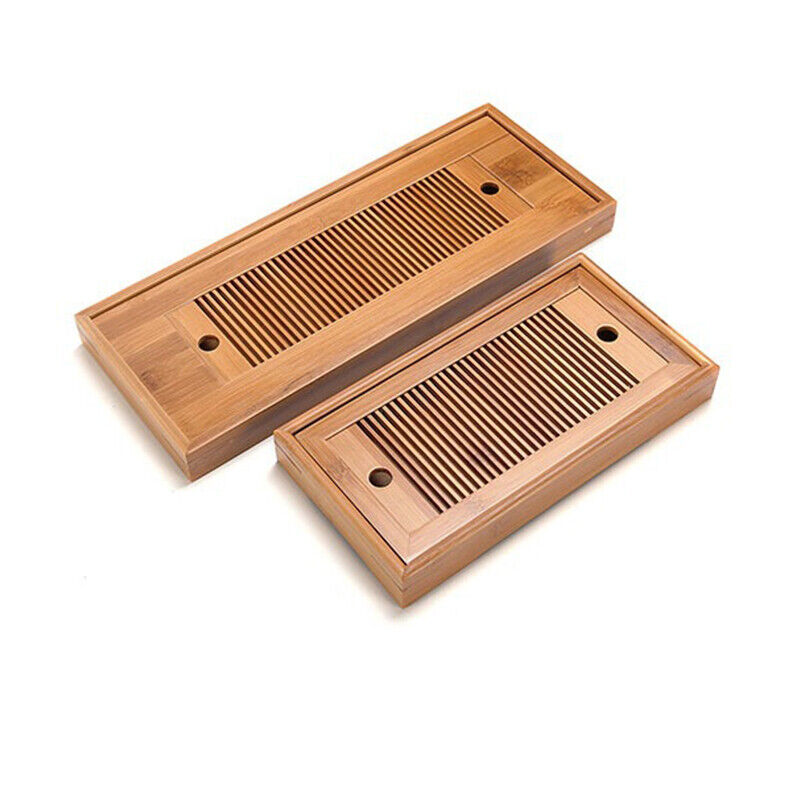 Chinese Tea Tray Bamboo Drainage Water Storage Kung Fu Tea Set Drawer Tea Board