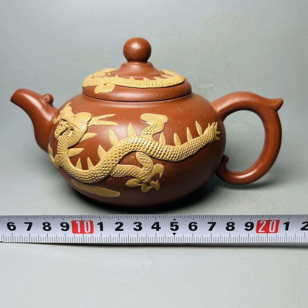 Vintage Chinese Yixing Purple Clay Teapot Zisha Ceremony Ceramic Dragon Teaware
