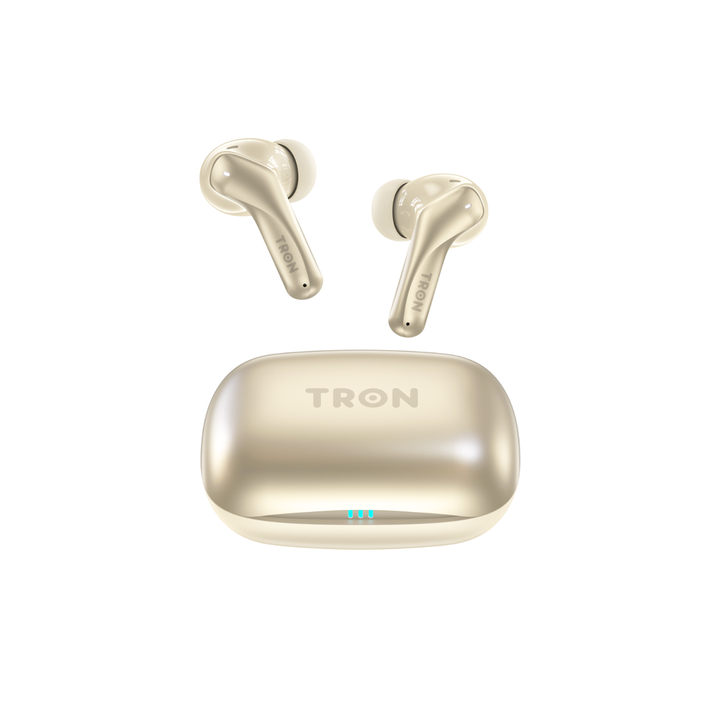 TRON Earbuds with -52dB Hybrid Active Noise Cancelling-6-Mic ENC