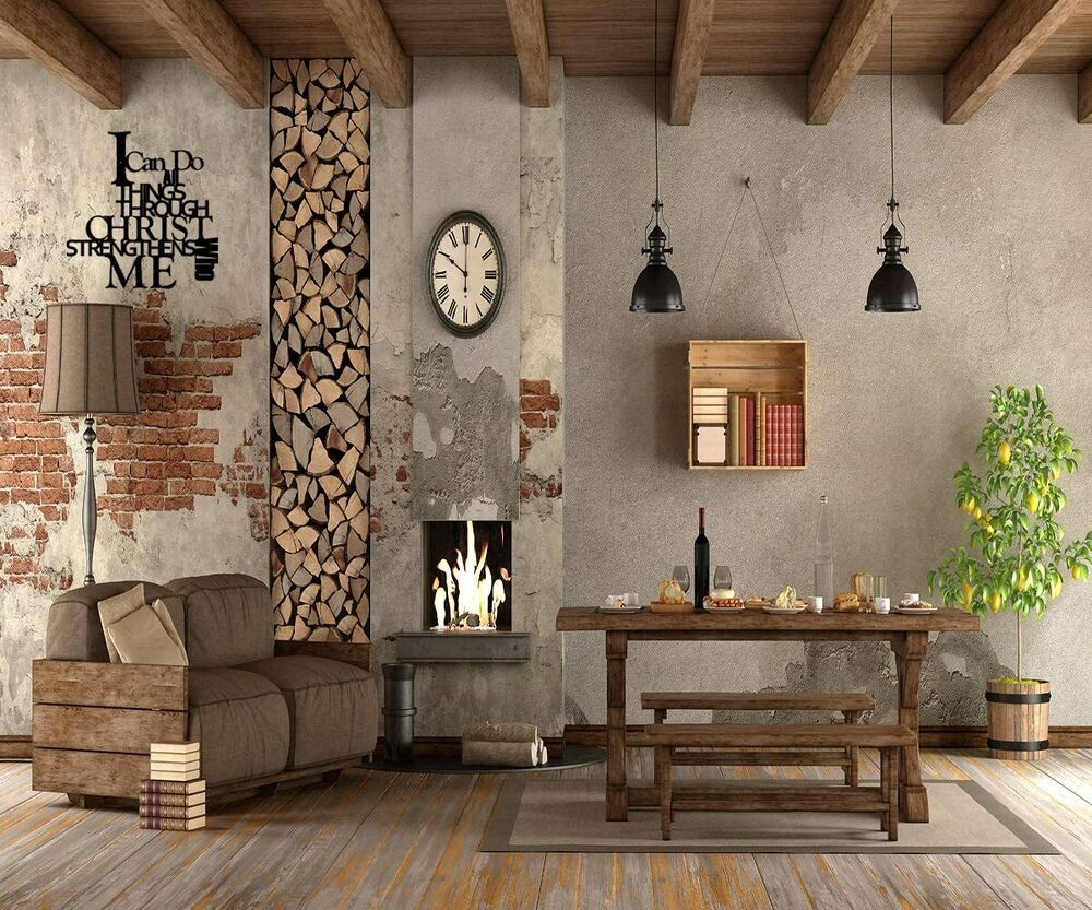 I Can Do All Things - metal Roots Decor - Christian Wall Decor - 14 inch(Black)