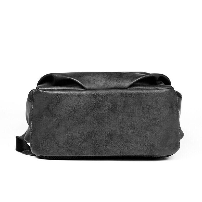 Top PU Leather Men's Backpack, New Large Capacity Travel Bag School Rucksack