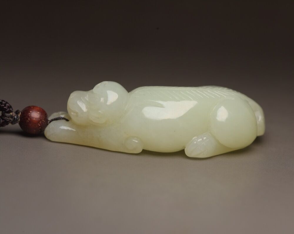 Chinese Beautiful Natural Hetian Jade Carving Cute Monkey Nice Pendant Jewelry