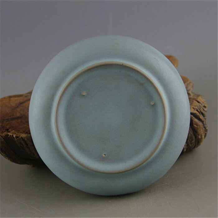 China Song Dynasty Ru Kiln Handmade Porcelain Celestial Glaze Nail Plate