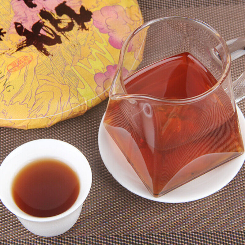 357g Ancient Tree Pu'er Tea Cake Pu'er Ripe Tea Golden Bud Lao Ban Zhang Pu'er