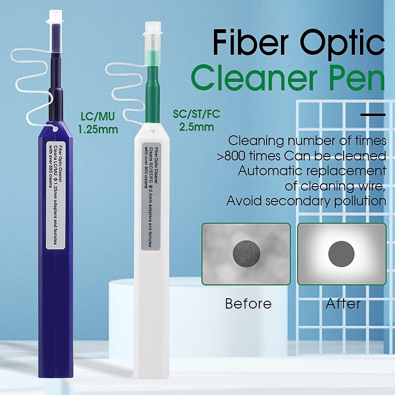 SC/FC/ST 2.5mm Fiber Optic Cleaning Pen LC/MU 1.25mm Cleaning Fiber Cleaner Tool