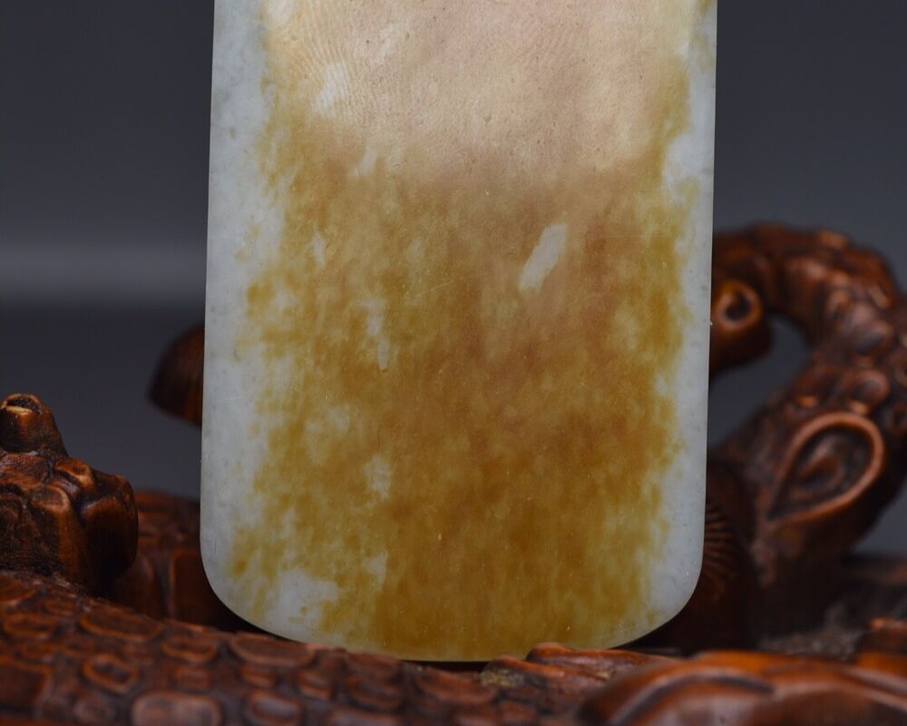Chinese Natural Hetian Jade Carved Landscape Statues Exquisite Pendant Jewelry