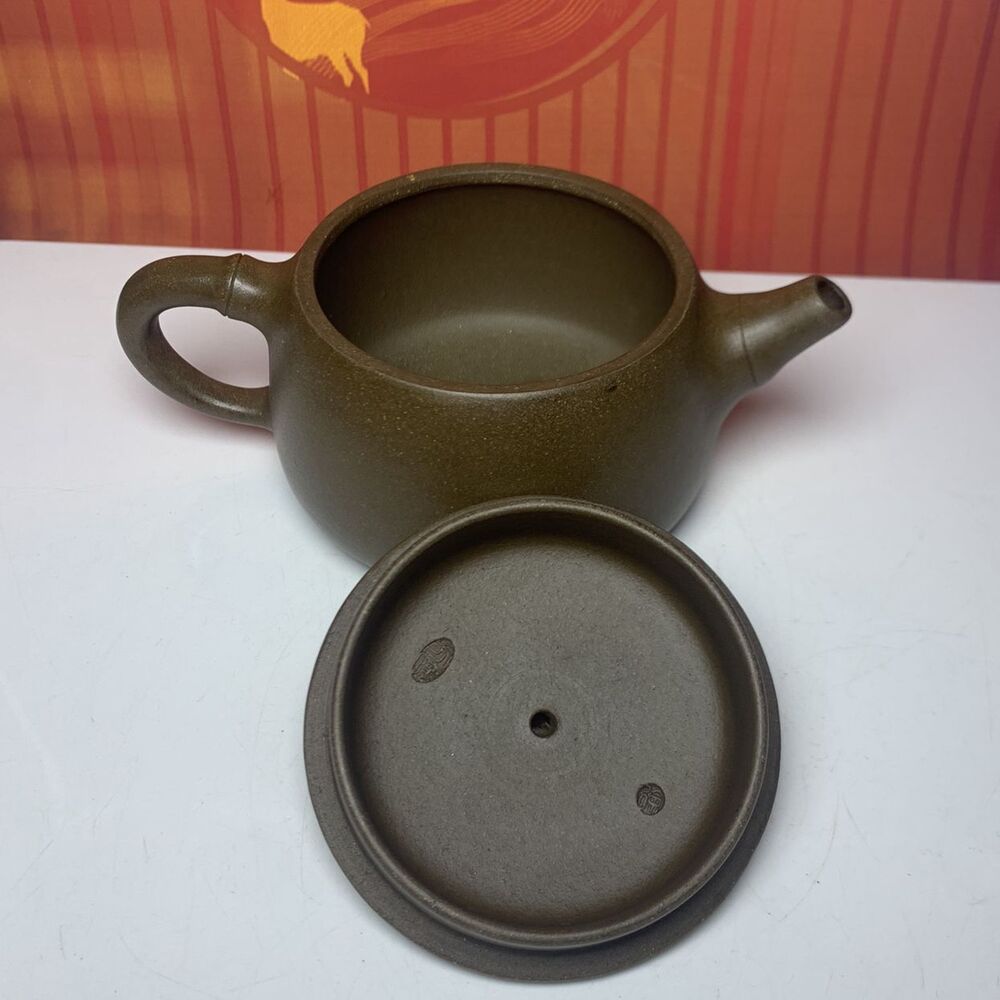 Vintage Chinese Yixing Purple Clay Teapot Zisha Ceremony Fashion Bamboo Teaware