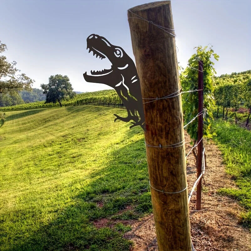 1pc, Fence Fence Animal Decorations Peep Crocodile Farmhouse Statue Metal Crafts