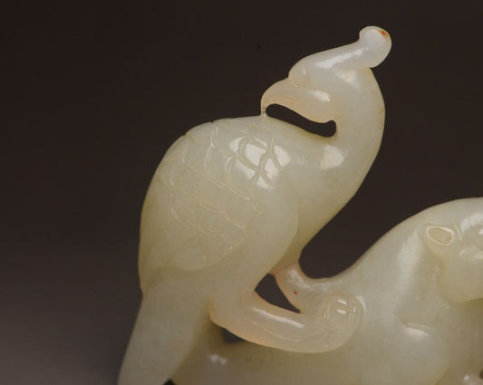 Chinese Antique Hetian Jade Carved Sculpture Exquisite Animal Statue Collections