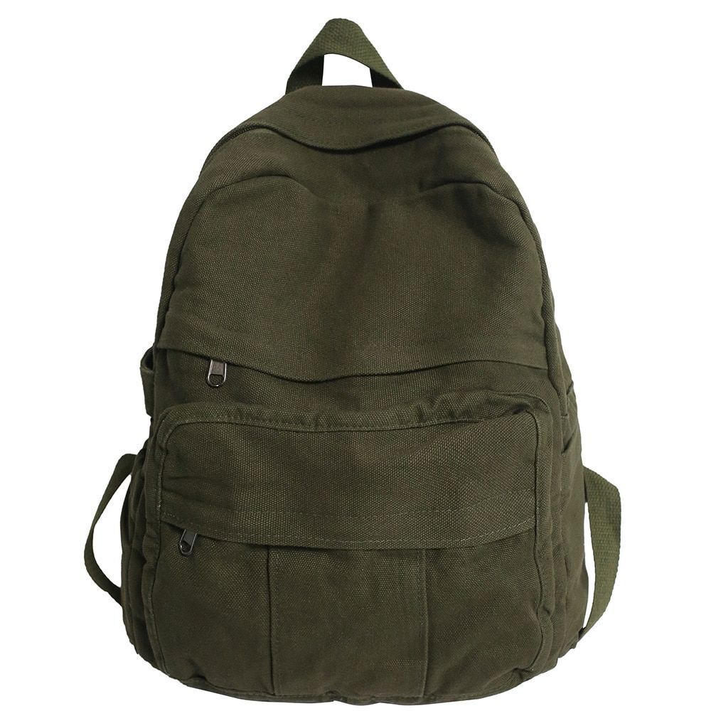 School Bag College Student Vintage Backpack Canvas Laptop Travel Bag 32*13*34 CM