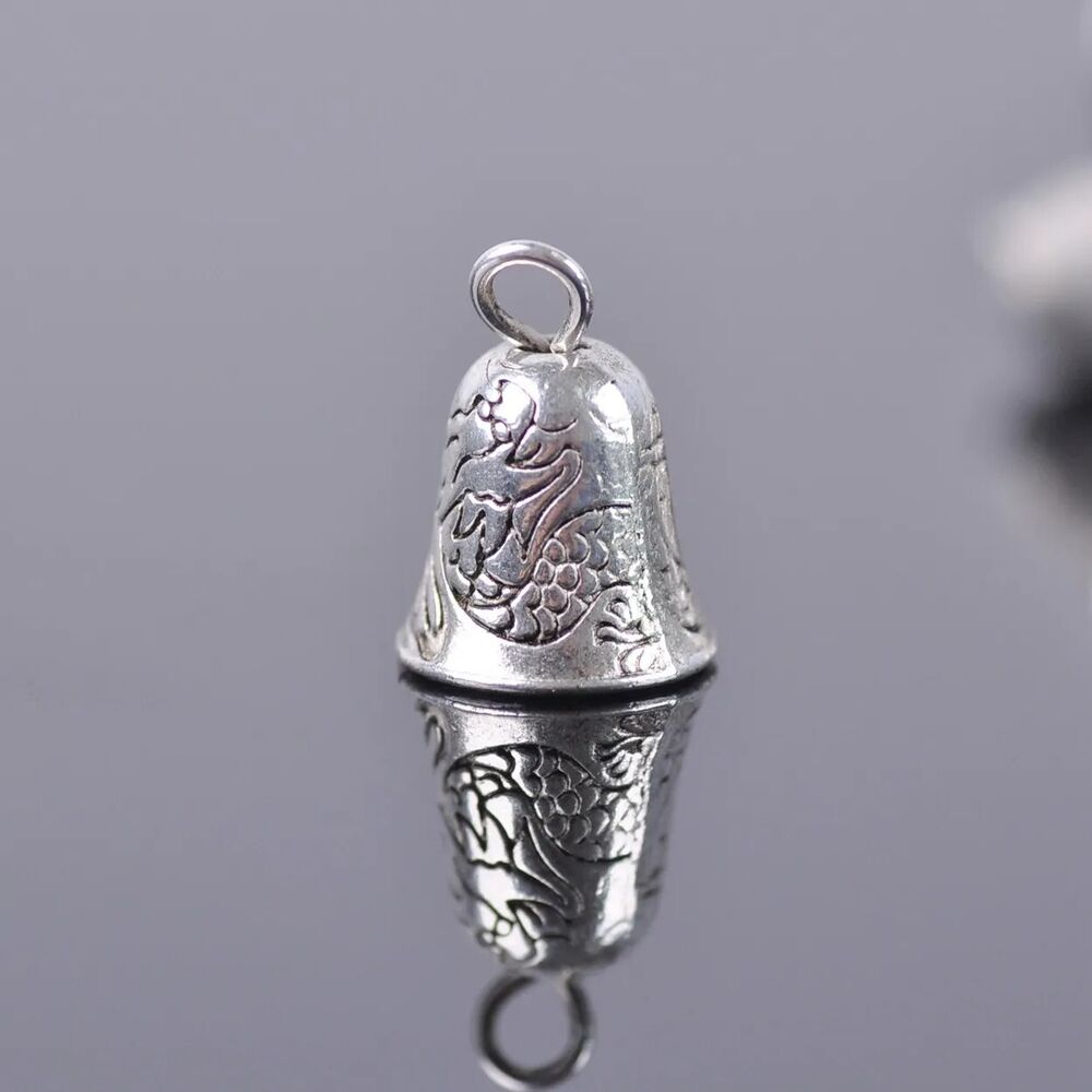 Fashion Pendants Beads 20Pcs Tibetan Gold Metal Alloy Non Ringing Bells 14x9.5mm