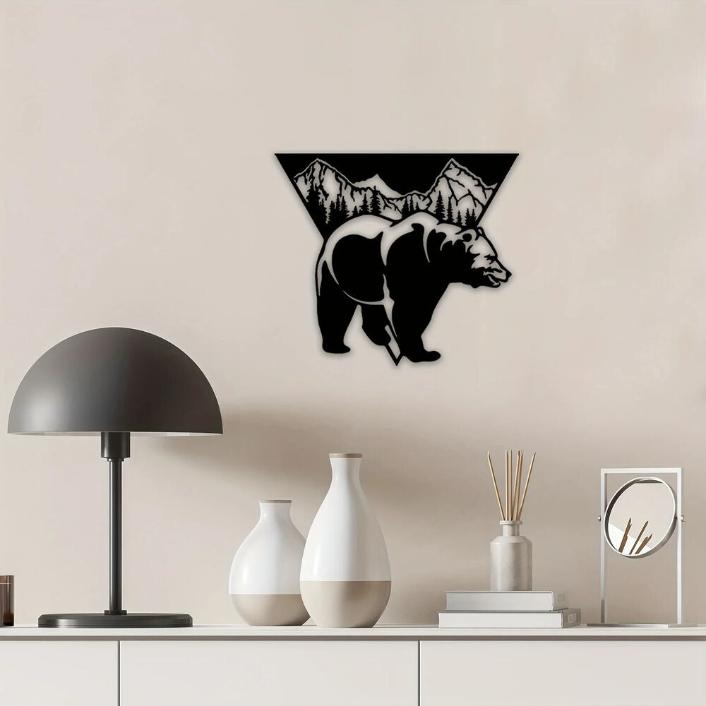 CIFBUY Metal Bear Wall Decor Bear Wall Art Decorations Wall Sculptures Wall