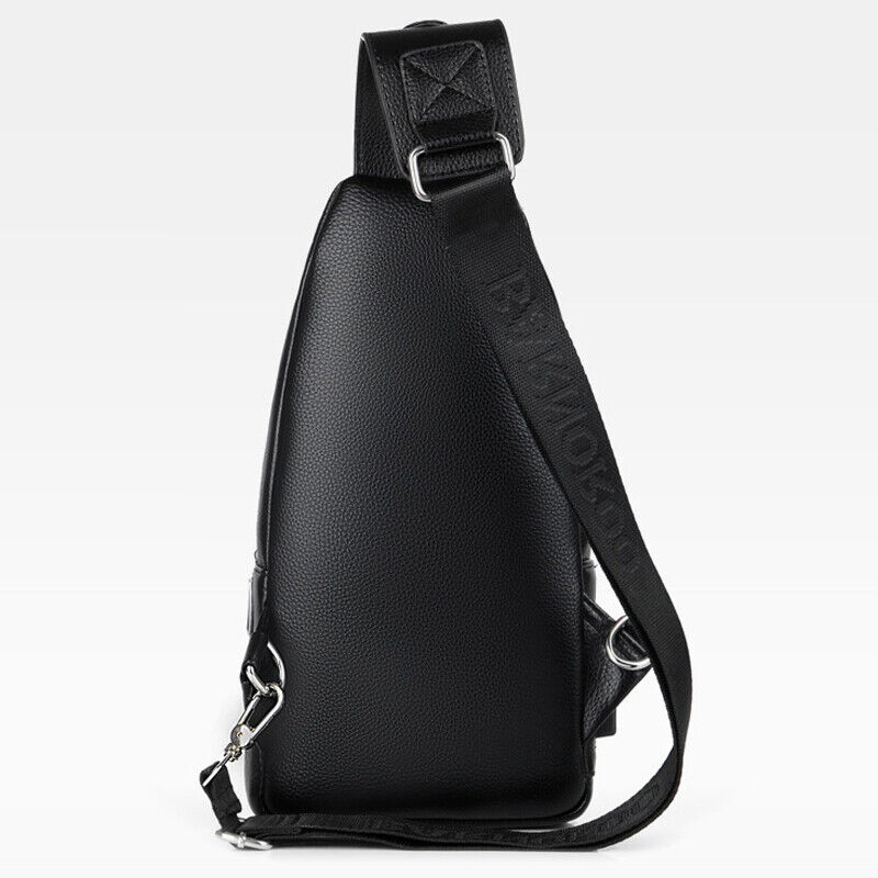 Men's Sling Backpack Faux Leather Crossbody Chest Bags Casual Daypack Sport Bags