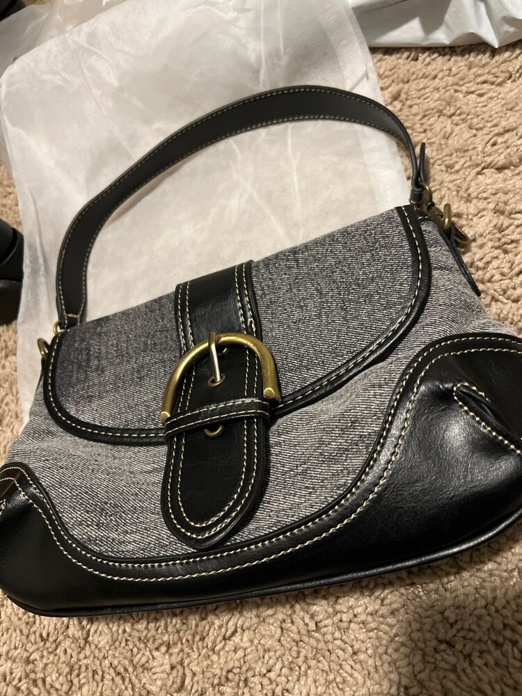 Women's Vintage Underarm Handbag Luxury Design Elegant Denim Bag Retro Gift