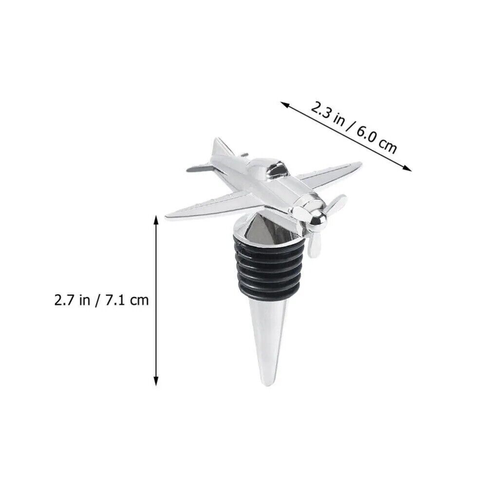 Wine Bottle Stoppers Zinc Alloy Silicone Airplane Shaped Vacuum Sealer Beer Cork