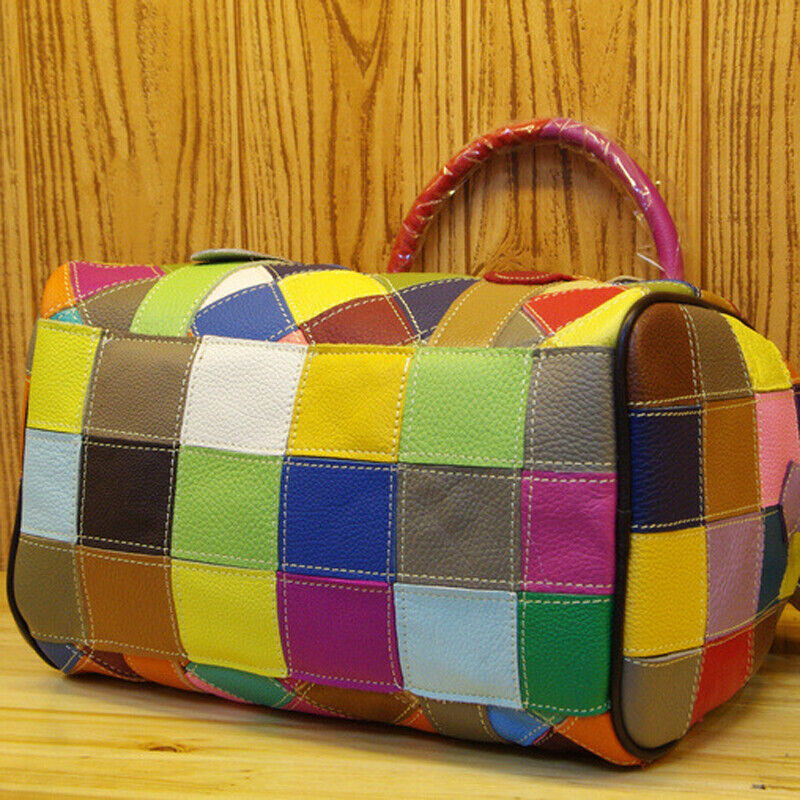 Designer Women's Genuine Leather Multi-color Handbag Satchel Tote Shoulder Bags