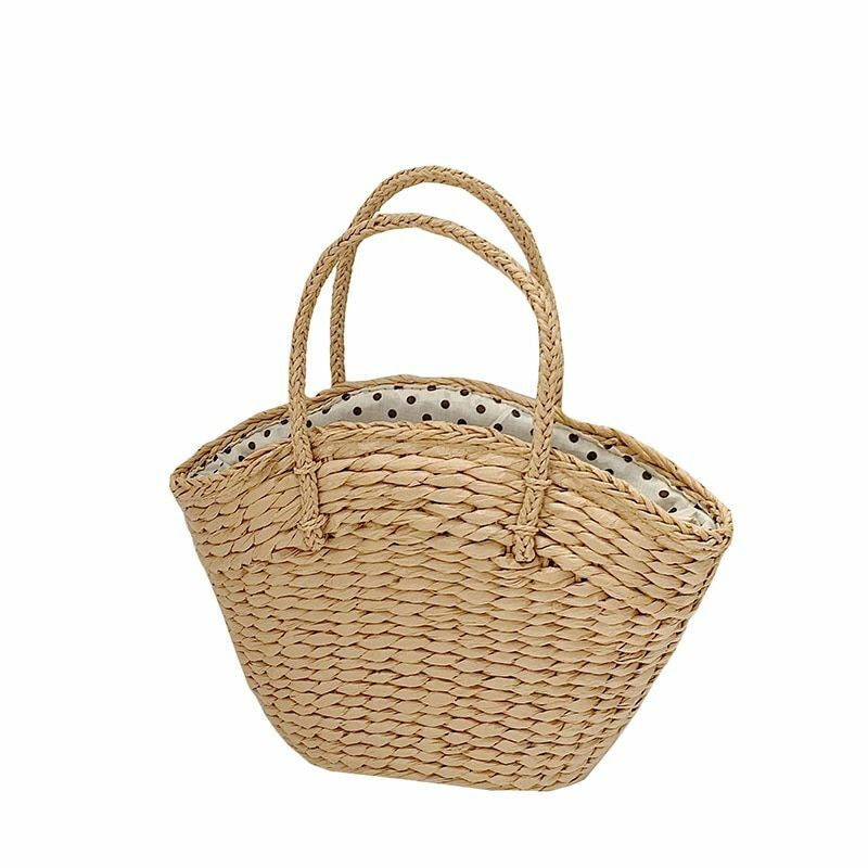 Women Handbags 41x35cm Rattan Wicker Woven Shoulder Bags Summer Beach Large Tote