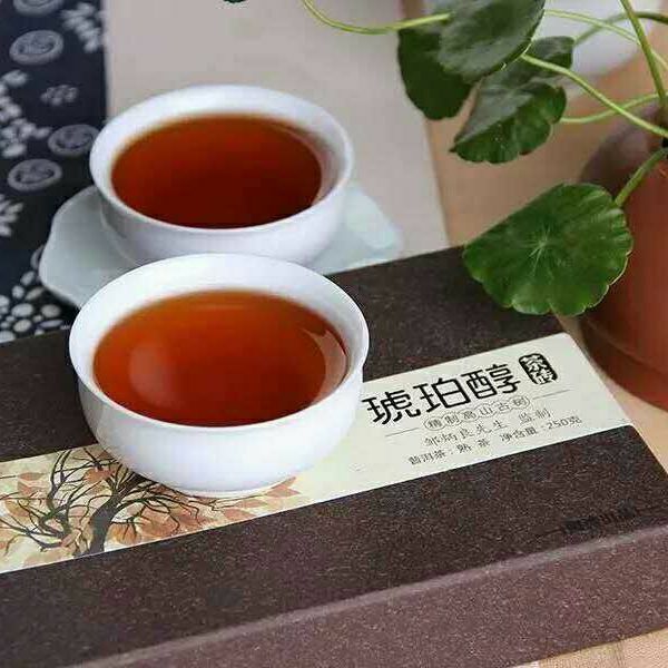 Amber Chun * 2014 Haiwan Bulang Mountain Old Tree Puerh Puer Tea Ripe Brick 250g