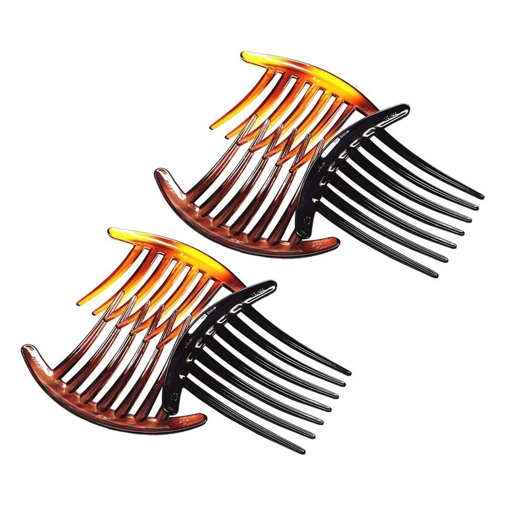 Women Hair Accessory 6Pcs French Side Comb Decorative Clips Headpiece 10.3x8.5cm
