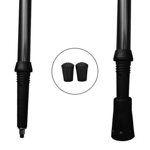 2Pcs Hiking Stick Tip End Rubber Caps Walking Cane Crutch Repair Outdoor Sports