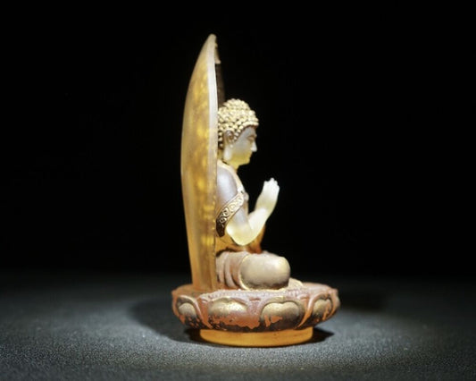 5.5"indian buddha statue for home zen antique glass bodhisattva praying Maitreya