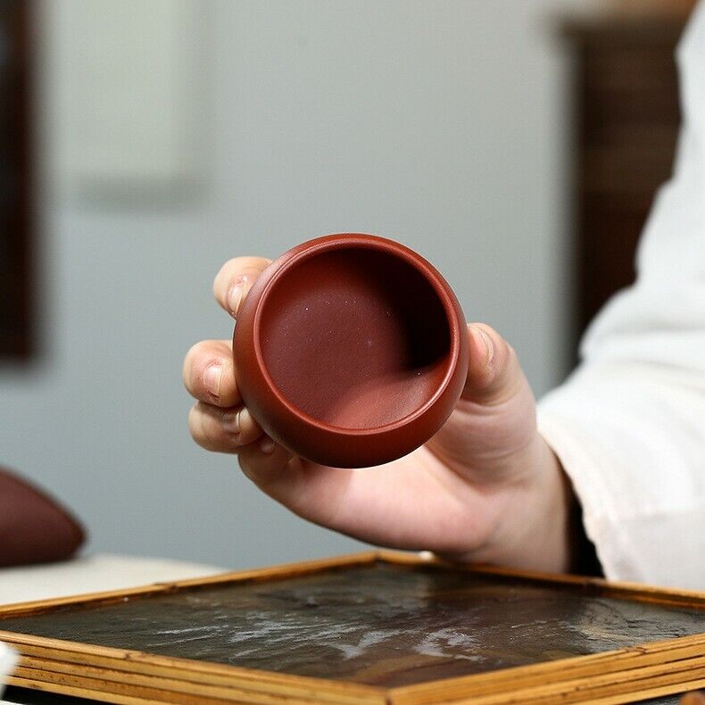 real yixing zisha tea cup original ore red stoneware kungfu tea cups handmade