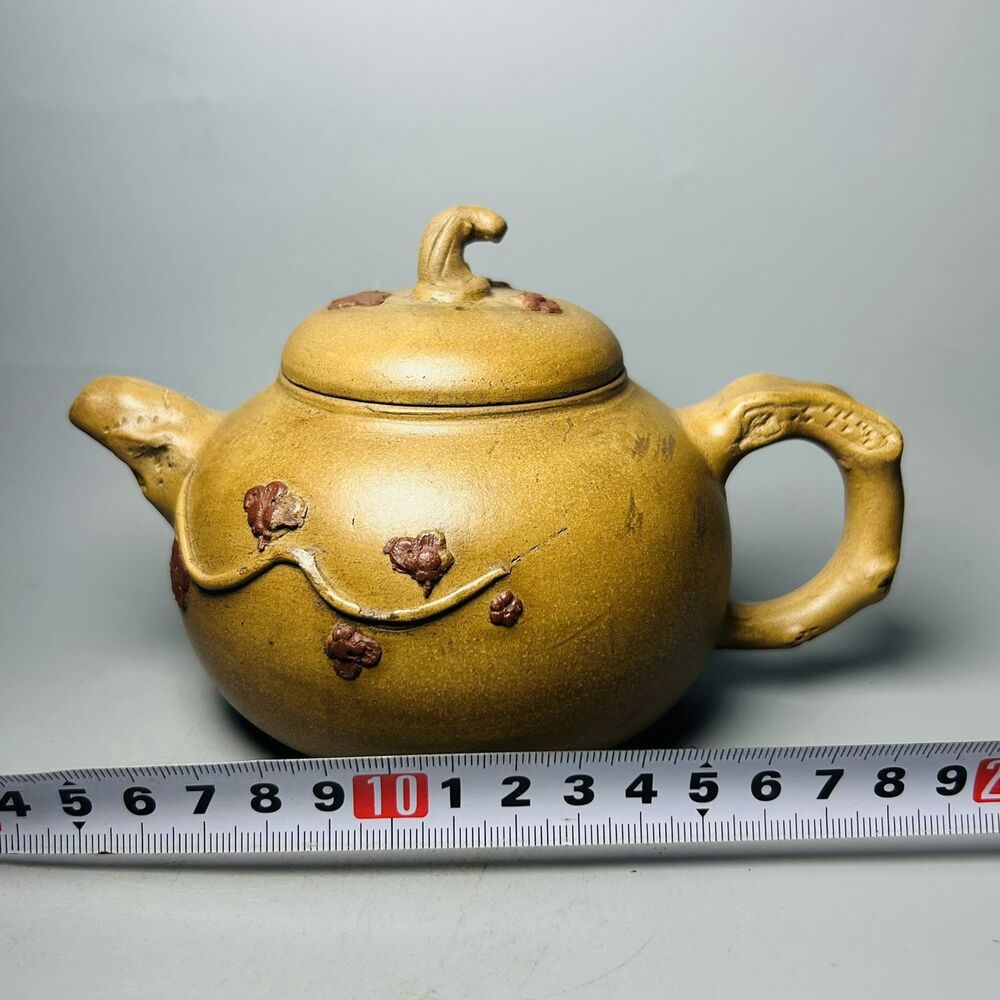 Vintage China Yixing Purple Clay Teapot Zisha Ceremony Nice Plum Blossom Teaware