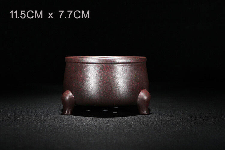 4.5" New Vintage Yixing Zisha Semi Cascade Shohin Bonsai Pot Round Simple