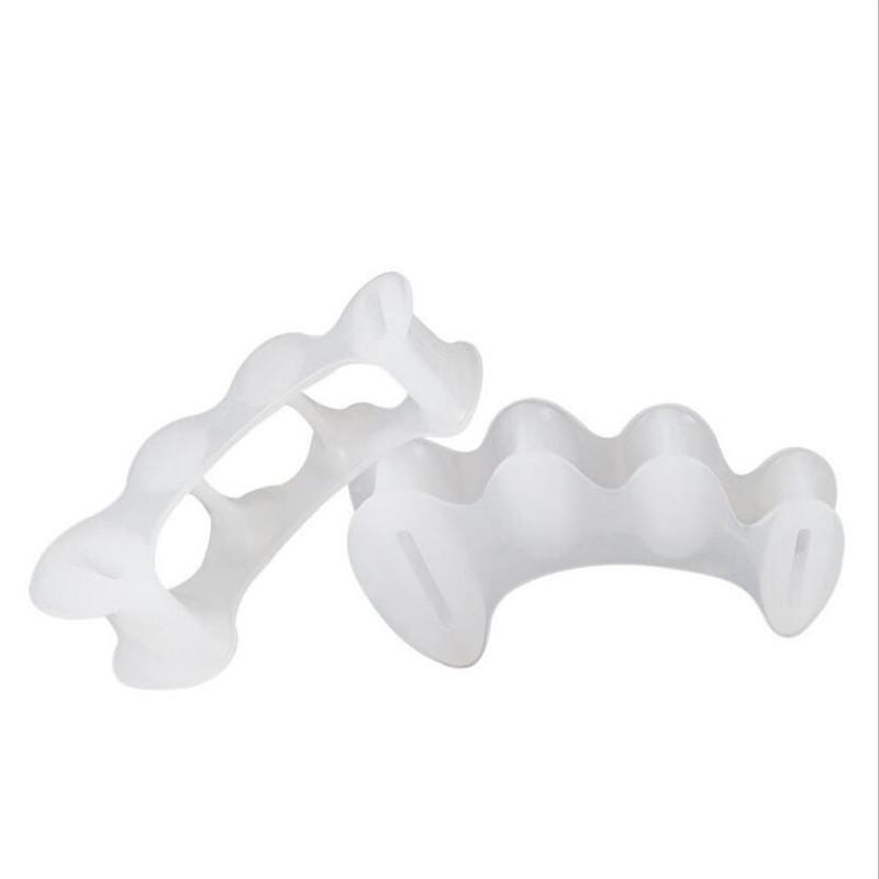 1pair Silicone Toe Finger Separator 3 Hole Hallux Valgus Orthopedic Spacers Buni