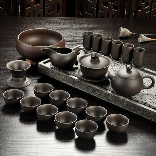 China Kung Fu Purple Sand Teapot Tea Set Ceramic Teapot Cup Handmade Drinkware