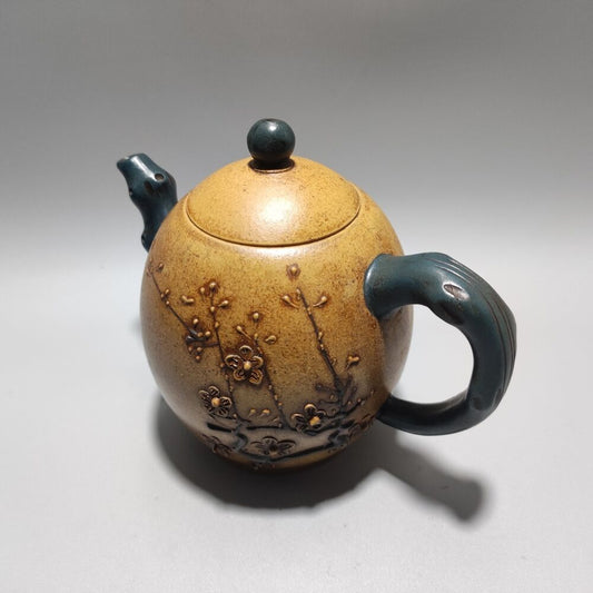 Vintage China Yixing Purple Clay Teapot Zisha Ceremony Fine Plum Blossom Teaware