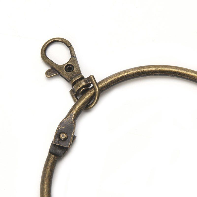 Key Ring Bronze Keychain Clips Hook Clasps Oversize Split DIY Buckle 7.5cm Metal