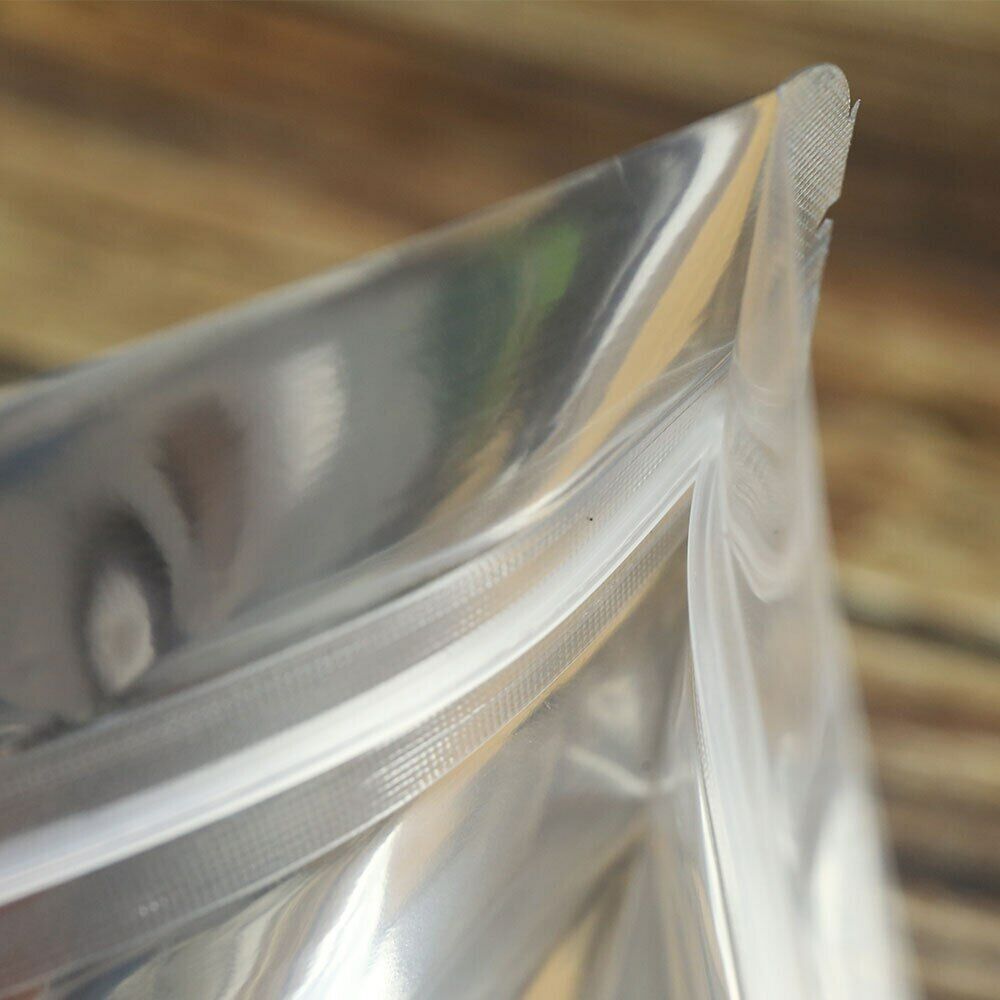 10pcs/lot Puer Empty Zip Lock Transparent Plastic Bags Recyclable Packing Bag