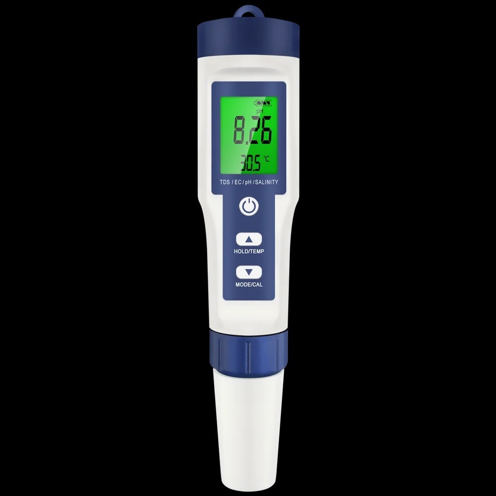 5 in 1 PH Meter Water Quality Tester Digital TDS EC Salinity Temperature Meter