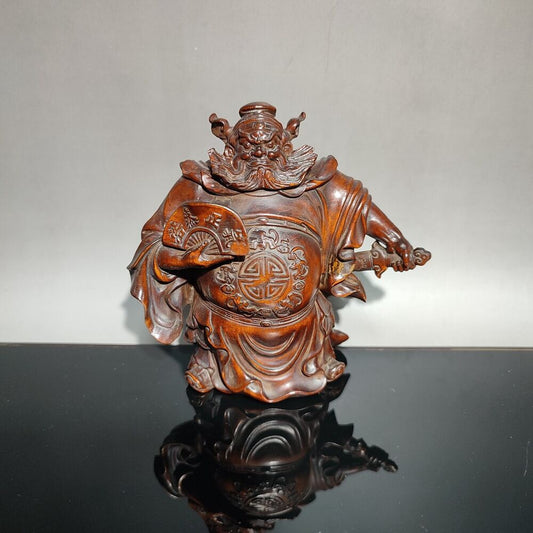 antique asian wood carving carved home decor figurines interior statue sculpture