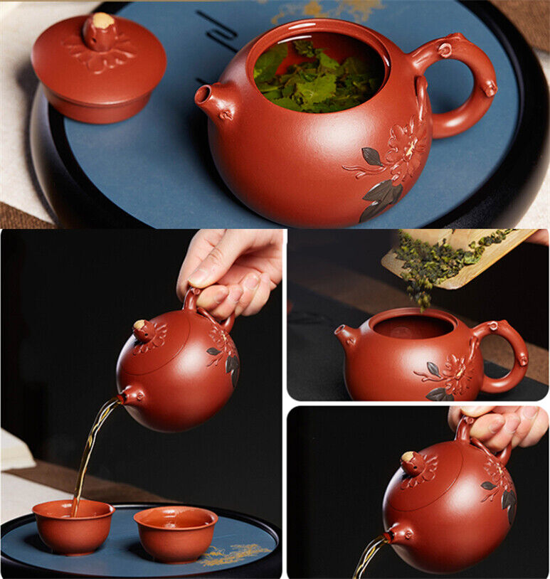 Full Handmade Tea Pot Marked Traditional Craft True Yixing Zisha Dahongpao Clay