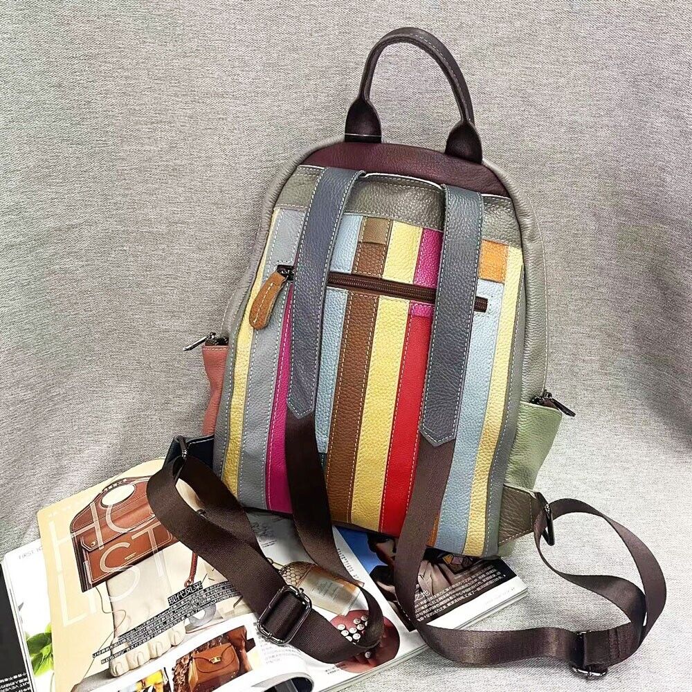 New Designer Cow Leather Colorful (random) Bag, Women's Backpack Travel Bag