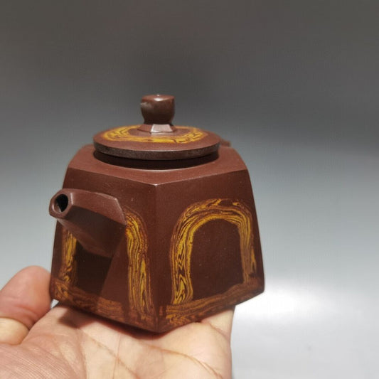 Vintage China Yixing Purple Clay Teapot Zisha Handmade Ceramic Exquisite Teaware