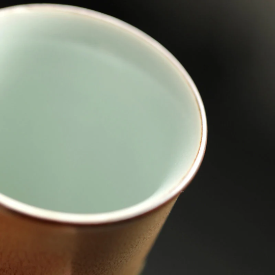 Green Mountain Ceramic Teacup Chinese Kung Fu Cup of Tea