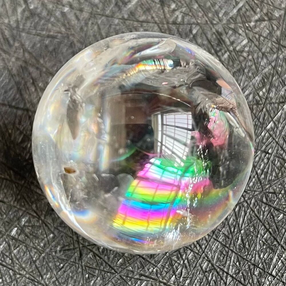 Quartz Crystal Balls Natural Stone Clear Rainbow Sphere Feng Shui Decors 25-30mm