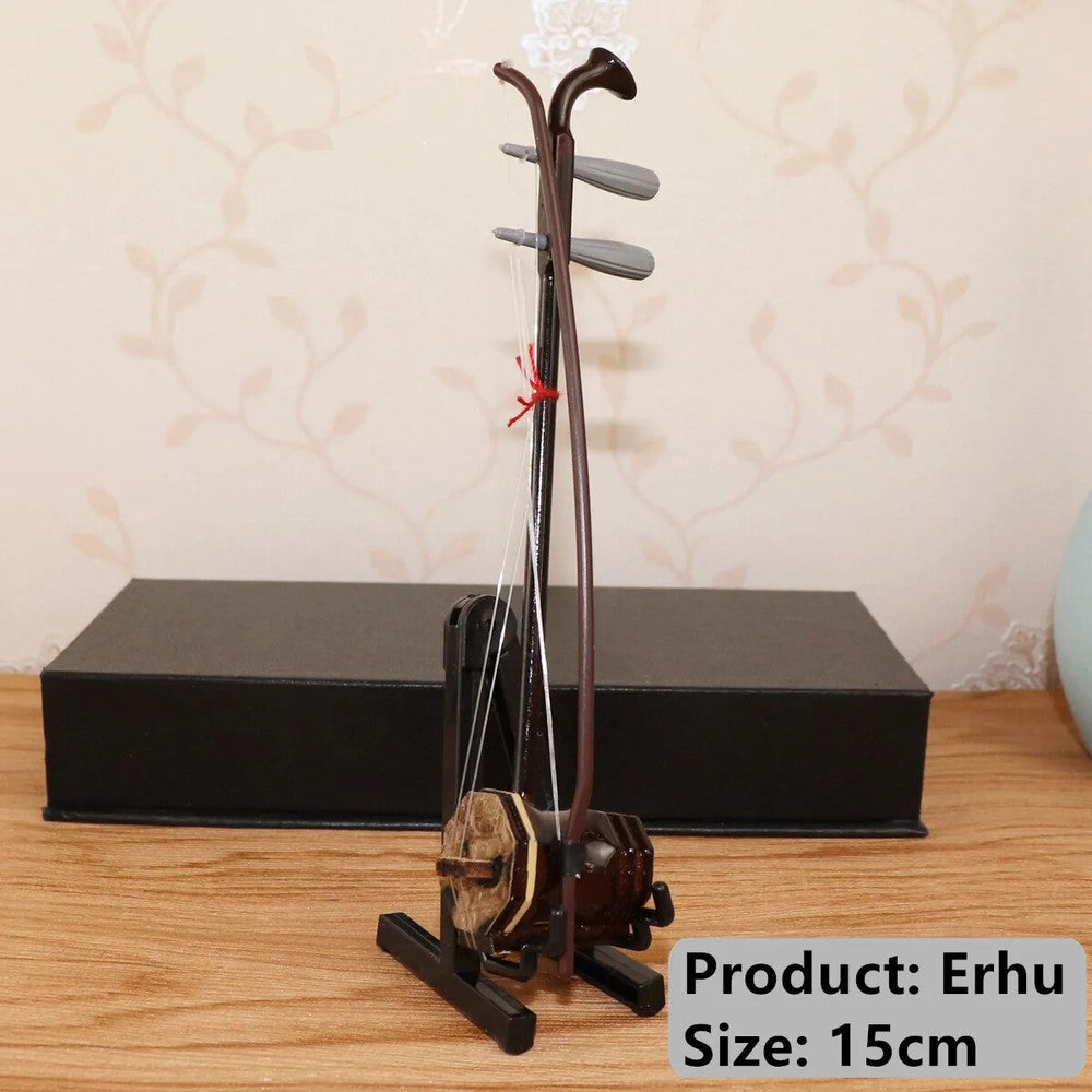 Miniature Guzheng Model Mini Musical Instrument Desktop Ornaments Chinese Gifts