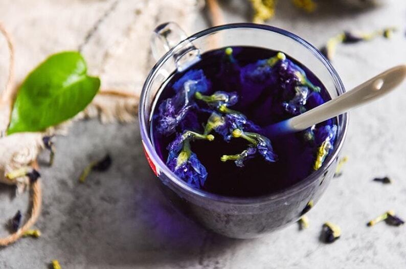 Dried Butterfly Pea Clitoria Ternatea Organic Whole Flower Makes A Healthy Tea