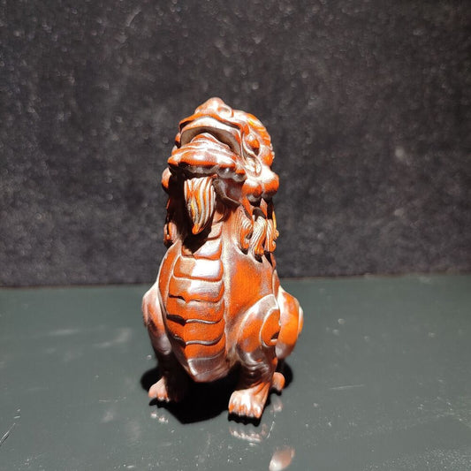 vintage wood carving Home Craft wooden decor decorative Carved dragon statue art