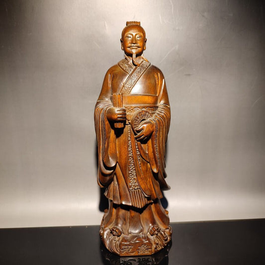 vintage wooden statues decor figures Fan Li Commercial St chinese boxwood carved
