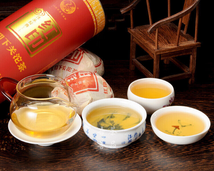 Classic Red Seal * 2014 Yunnan XiaGuan TuoCha Pu Erh Tea Raw Tuo Cha 500g Tin