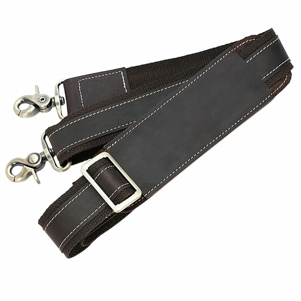 Genuine Leather Replacement Shoulder Strap for Briefcase Luggage Messenger Bag