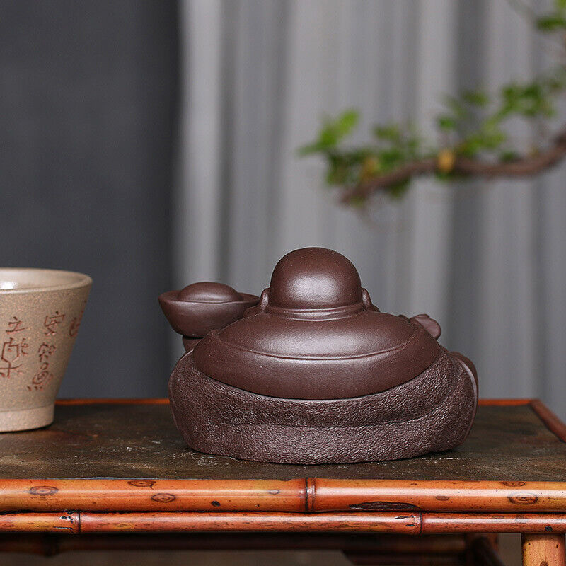 Buddha statue true yixing zisha purple clay good luck bring handmade artware new
